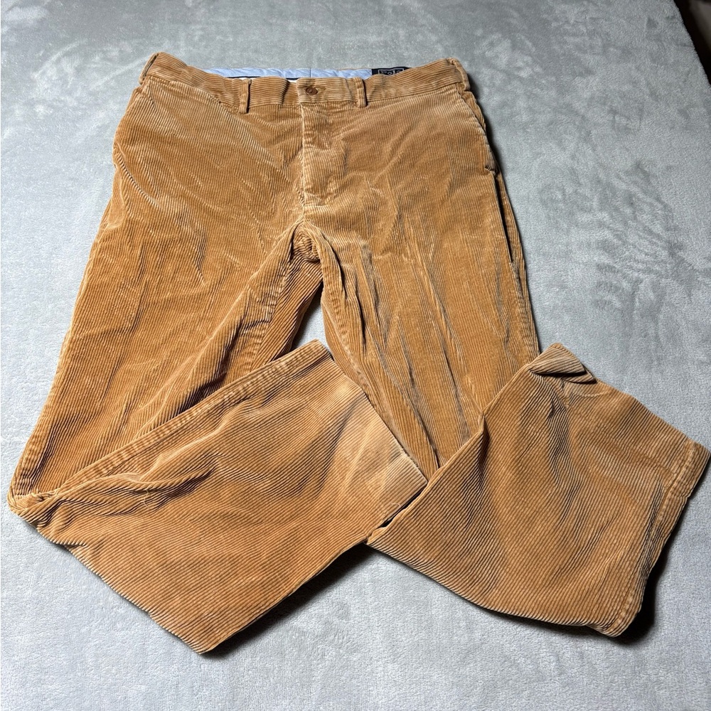Vintage Polo Ralph Lauren Corduroy Pants Brown Classic Fit Altered 36/26